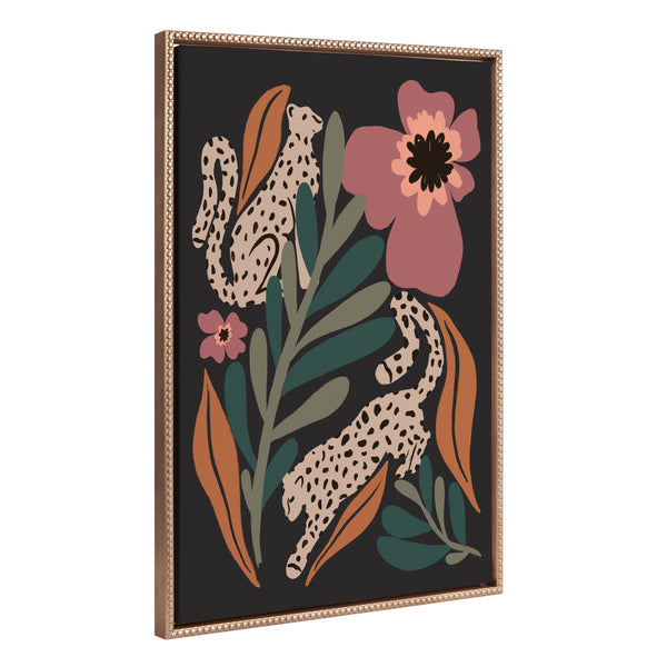Kate & Laurel Sylvie Beaded Wild Garden Framed Canvas By Oris Eddu