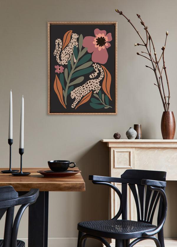 Kate & Laurel Sylvie Beaded Wild Garden Framed Canvas By Oris Eddu