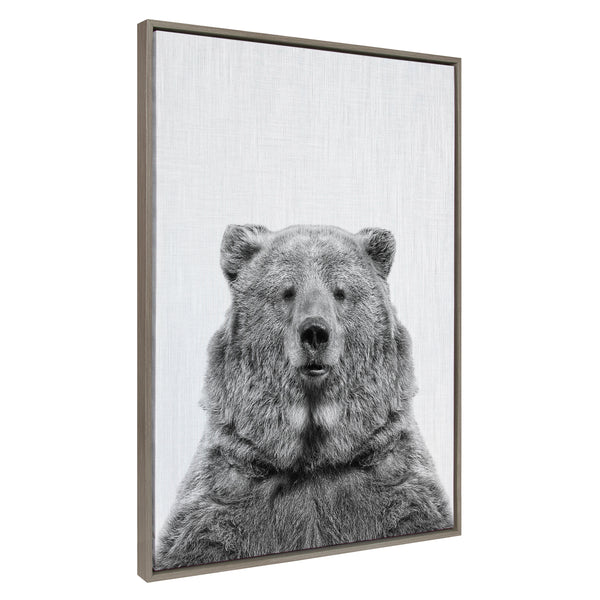 Kate & Laurel Sylvie Bear Framed Canvas By Simon Te Tai