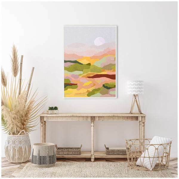 Kate & Laurel Sylvie Beautiful Landscape Framed Canvas By July Art Prints