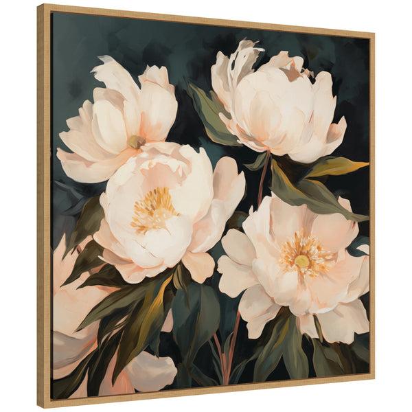 Kate & Laurel Sylvie Beautiful Painterly Floral Bouquets 2 Framed Canvas By The Creative Bunch Studio