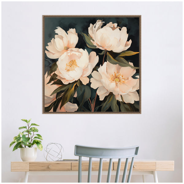 Kate & Laurel Sylvie Beautiful Painterly Floral Bouquets 2 Framed Canvas By The Creative Bunch Studio