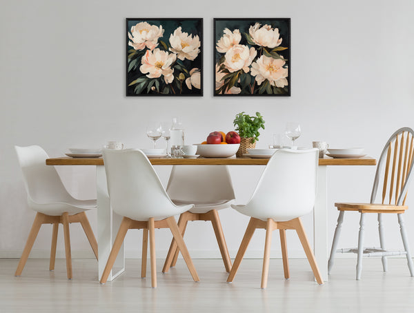 Kate & Laurel Sylvie Beautiful Painterly Floral Bouquets Framed Canvas Art Set By The Creative Bunch Studio
