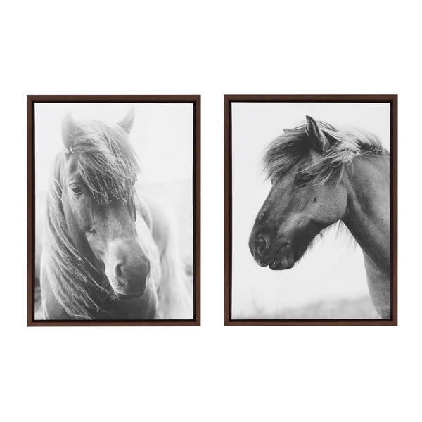 kate & laurel Sylvie Benevolence and Indomitable Framed Canvas Set by Alicia Abla
