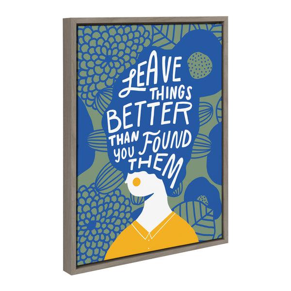 Kate & Laurel Sylvie Better Framed Canvas By Keely Reyes