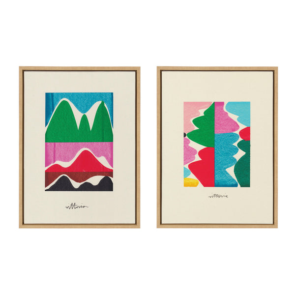 Kate & Laurel Sylvie Beyond Our Wildest Dreams And Remember When People Kissed Framed Canvas Art Set By Amber Vittoria