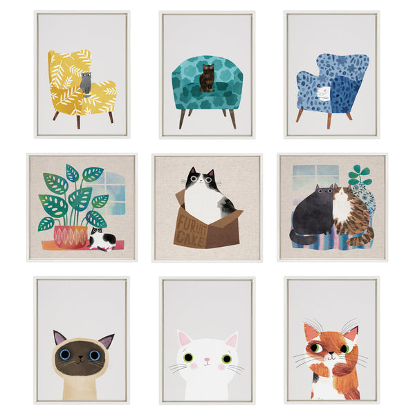 Kate & Laurel Sylvie Big Plant Framed Canvas By Planet Cat