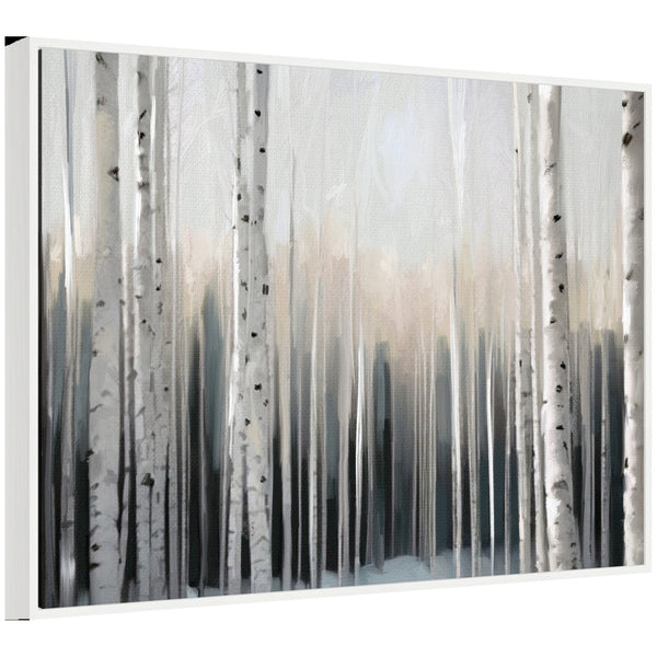 kate & laurel Sylvie Birch Tree Glow Framed Canvas by Mary Sparrow