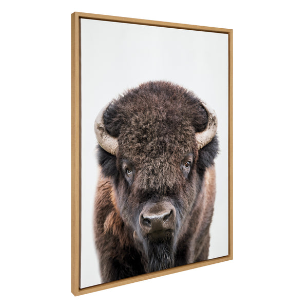 Kate & Laurel Sylvie Bison Portrait Framed Canvas By Amy Peterson Art Studio