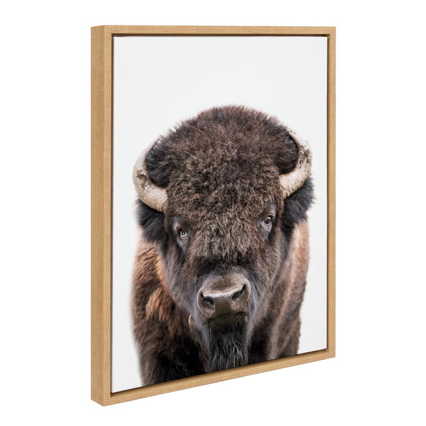 kate & laurel Sylvie Bison Portrait Framed Canvas by Amy Peterson Art Studio