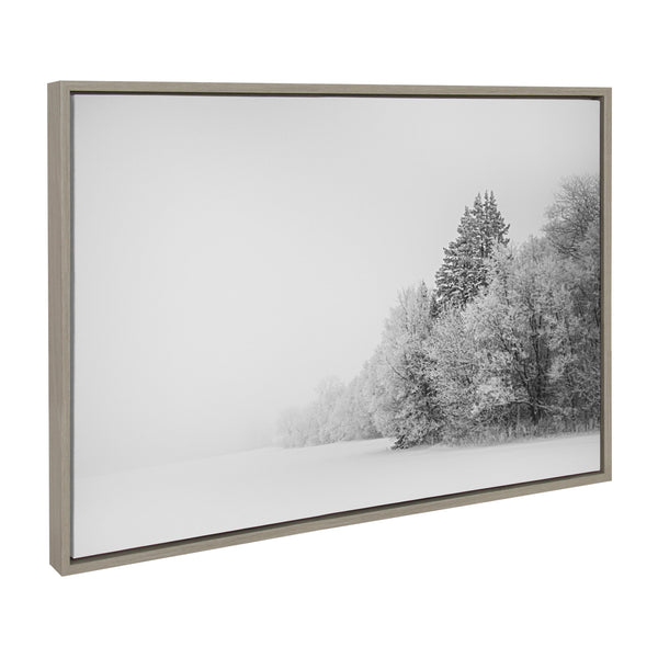 Kate & Laurel Sylvie Black And White Snow Day Framed Canvas By Emiko And Mark Franzen Of F2Images