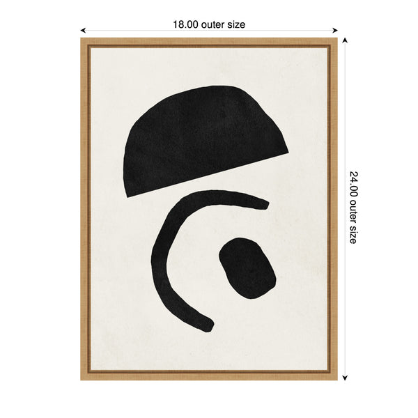 Kate & Laurel Sylvie Black Geometric Abstract 3 Framed Canvas By July Art Prints