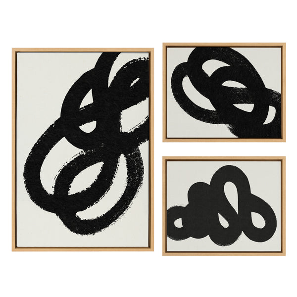kate & laurel Sylvie Black Path Follow the Path and This Way Framed Canvas by Rocket Jack