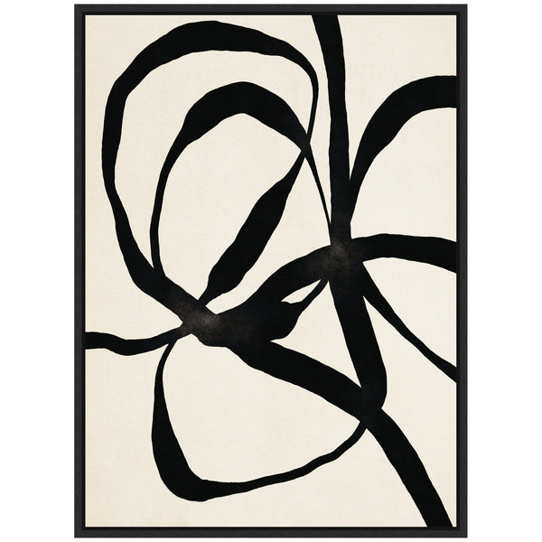 Kate & Laurel Sylvie Black Twist 1 Framed Canvas By Alicia Bock