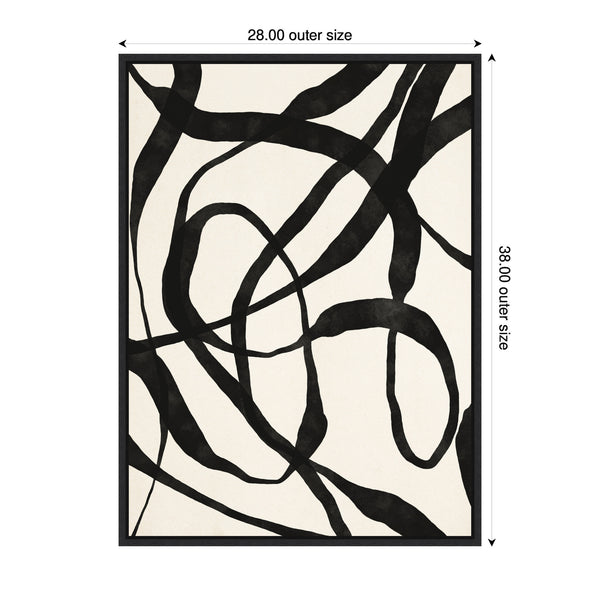 Kate & Laurel Sylvie Black Twist 4 Framed Canvas By Alicia Bock