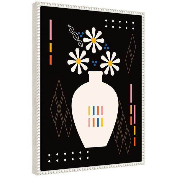 kate & laurel Sylvie Black Vase Framed Canvas by Amber Leaders