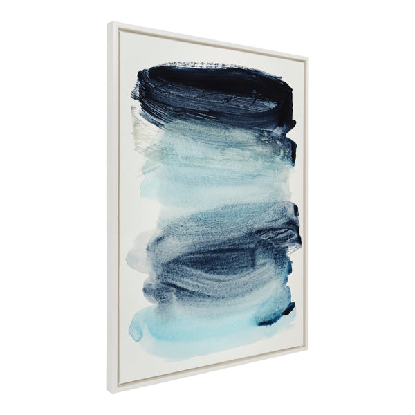 Kate & Laurel Sylvie Blue Palette I Framed Canvas By Amy Lighthall