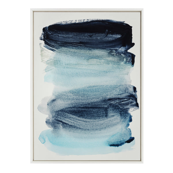 Kate & Laurel Sylvie Blue Palette I Framed Canvas By Amy Lighthall