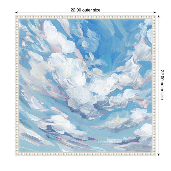 Kate & Laurel Sylvie Blue Skies Cloud Study Framed Canvas By Emily Kenney