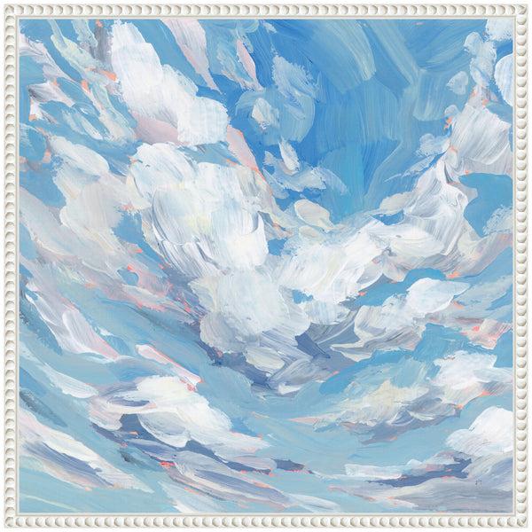 Kate & Laurel Sylvie Blue Skies Cloud Study Framed Canvas By Emily Kenney