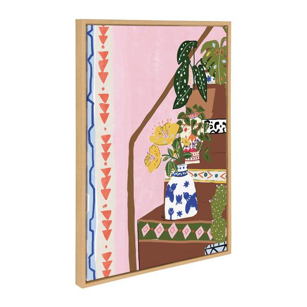 Kate & Laurel Sylvie Bohemian Stairs Framed Canvas By Alja Horvat