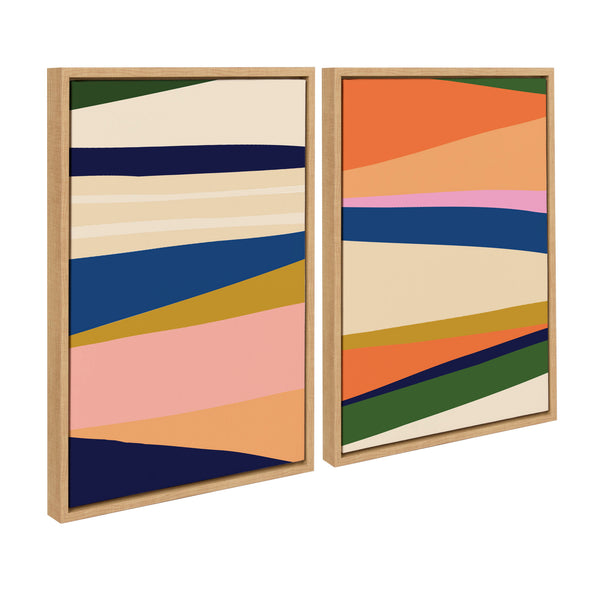 Kate & Laurel Sylvie Boho Max 1 And 2 Framed Canvas By The Creative Bunch Studio