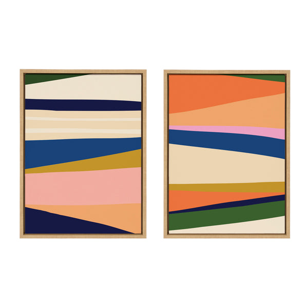 Kate & Laurel Sylvie Boho Max 1 And 2 Framed Canvas By The Creative Bunch Studio