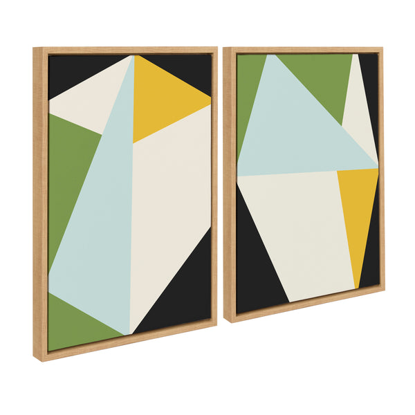 kate & laurel Sylvie Bold Graphic 1 and 2 Framed Canvas by The Creative Bunch Studio