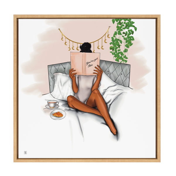 Kate & Laurel Sylvie Book Bed And Faith Framed Canvas By Mary Joak