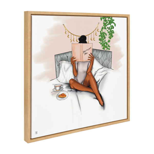 Kate & Laurel Sylvie Book Bed And Faith Framed Canvas By Mary Joak