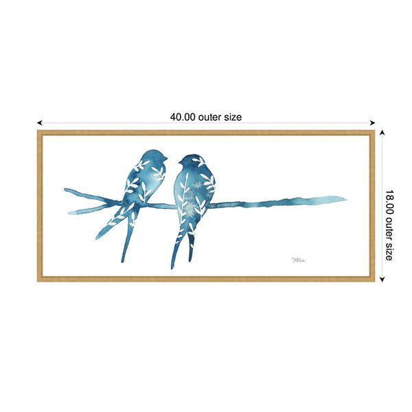 Kate & Laurel Sylvie Botanical Birds Framed Canvas By Julie Maida