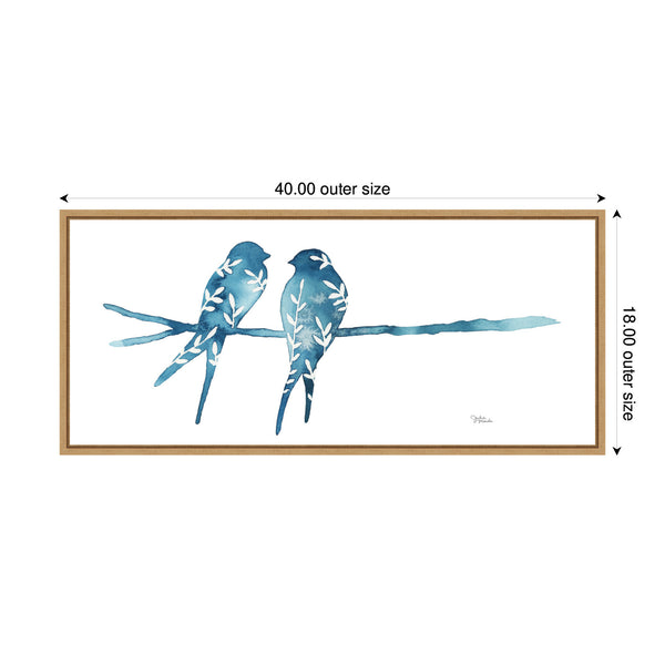 Kate & Laurel Sylvie Botanical Birds Framed Canvas By Julie Maida