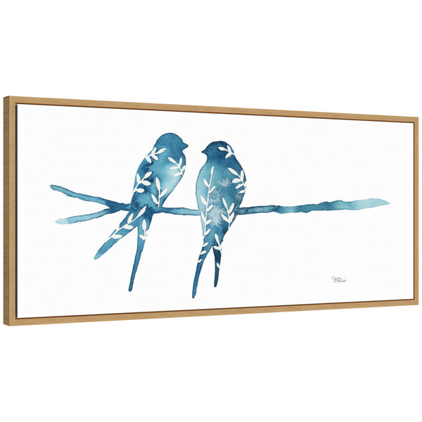 kate & laurel Sylvie Botanical Birds Framed Canvas by Julie Maida
