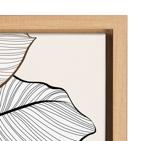 Kate & Laurel Sylvie Botanical Calathea 4 Framed Canvas By Dominique Vari