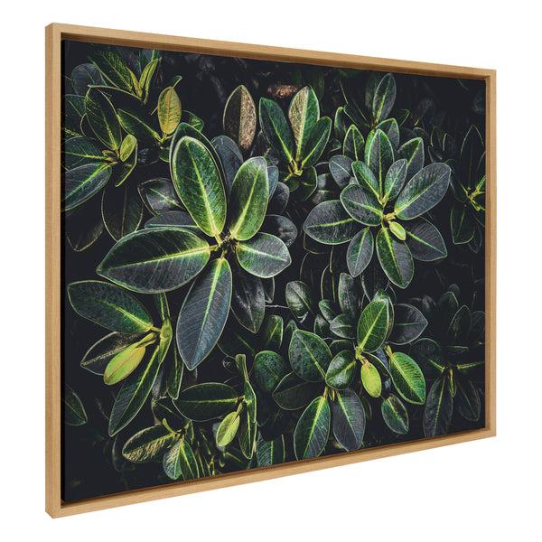 kate & laurel Sylvie Botanical Greenery Plant Wall Framed Canvas by The Creative Bunch Studio