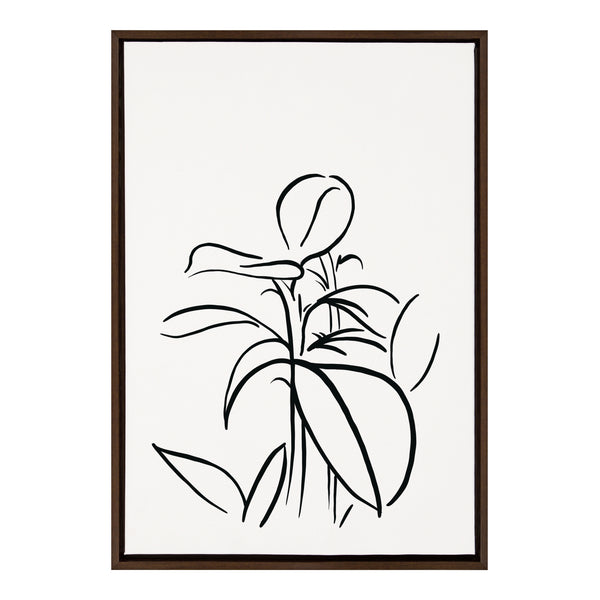 Kate & Laurel Sylvie Botanical Sketch Print No 1 Framed Canvas By The Creative Bunch Studio