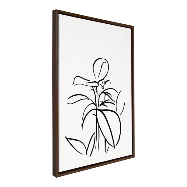 Kate & Laurel Sylvie Botanical Sketch Print No 1 Framed Canvas By The Creative Bunch Studio