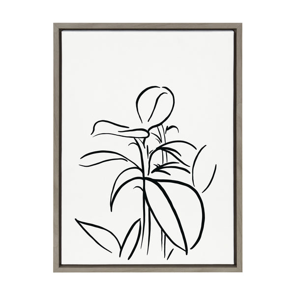 kate & laurel Sylvie Botanical Sketch Print No 1 Framed Canvas by The Creative Bunch Studio
