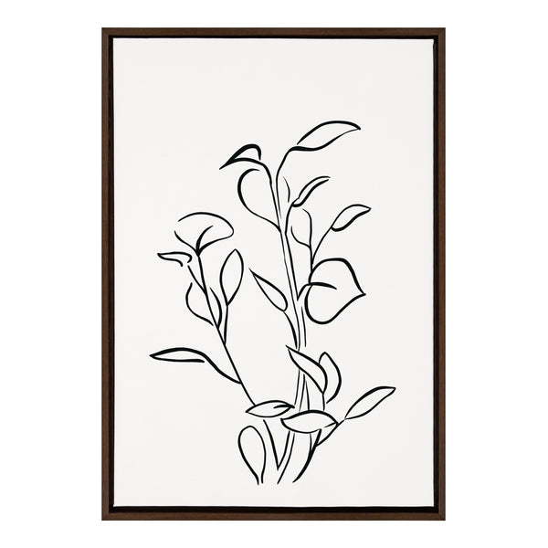 kate & laurel Sylvie Botanical Sketch Print No 2 Framed Canvas by The Creative Bunch Studio