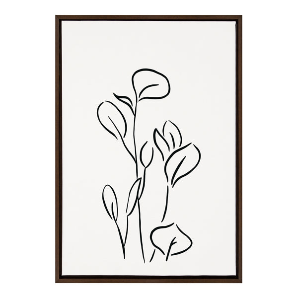 Kate & Laurel Sylvie Botanical Sketch Print No 3 Framed Canvas By The Creative Bunch Studio