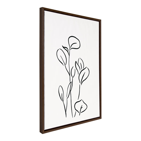 Kate & Laurel Sylvie Botanical Sketch Print No 3 Framed Canvas By The Creative Bunch Studio