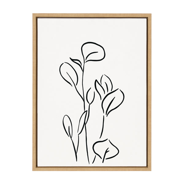kate & laurel Sylvie Botanical Sketch Print No 3 Framed Canvas by The Creative Bunch Studio