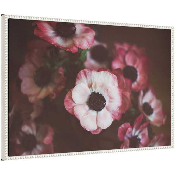 kate & laurel Sylvie Bouquet of Deep Pink Anemones Framed Canvas by Kristy Campbell