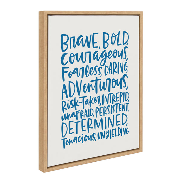Kate & Laurel Sylvie Brave Bold Framed Canvas By Alicia Schultz