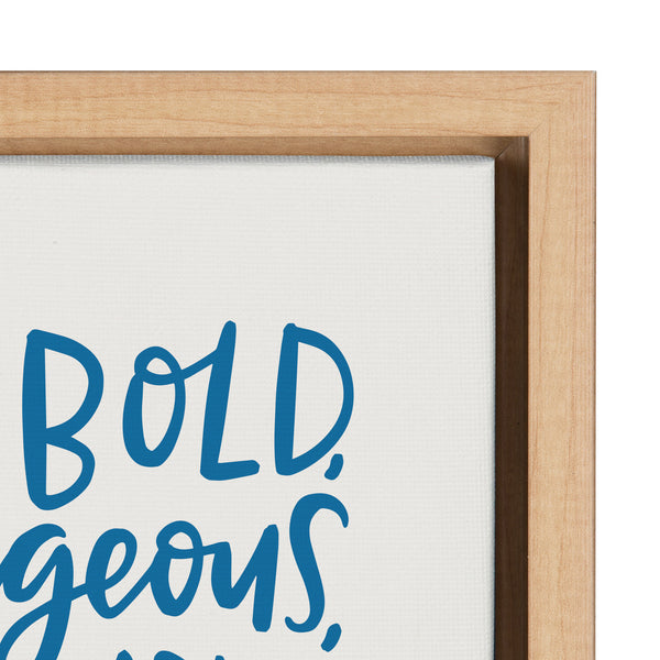 Kate & Laurel Sylvie Brave Bold Framed Canvas By Alicia Schultz