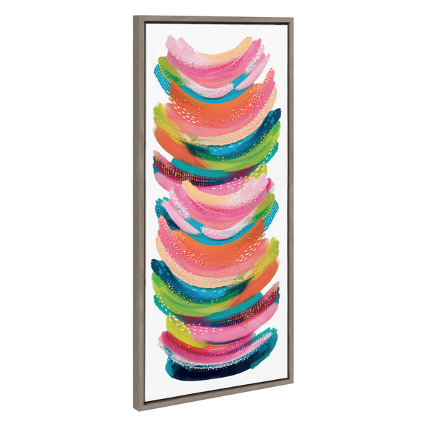 Kate & Laurel Sylvie Bright Abstract Framed Canvas By Jessi Raulet Of Ettavee