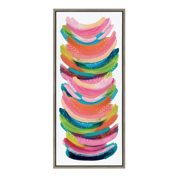 Kate & Laurel Sylvie Bright Abstract Framed Canvas By Jessi Raulet Of Ettavee