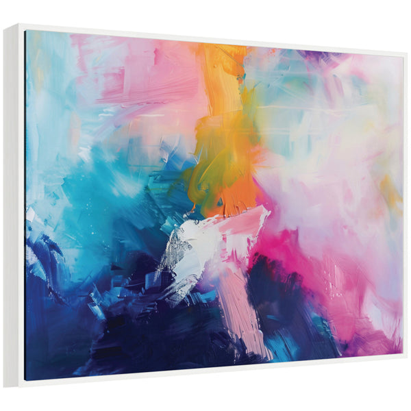 kate & laurel Sylvie Bright Abstract I Framed Canvas by Amy Lighthall