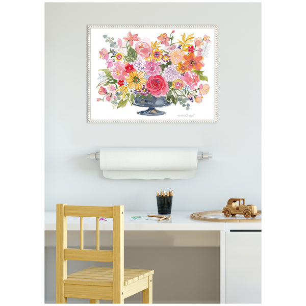 Kate & Laurel Sylvie Bright Floral Juicy Arrangement With Pencil Framed Canvas By Patricia Shaw