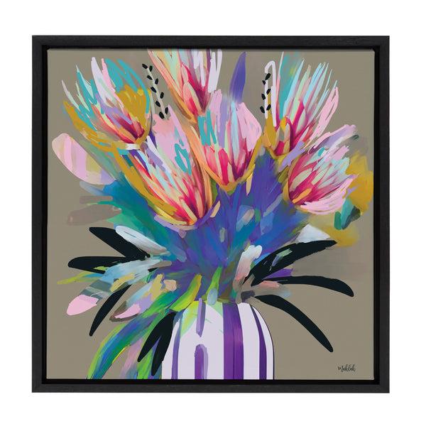 Kate & Laurel Sylvie Bright Flowers Framed Canvas By Inkheart Designs